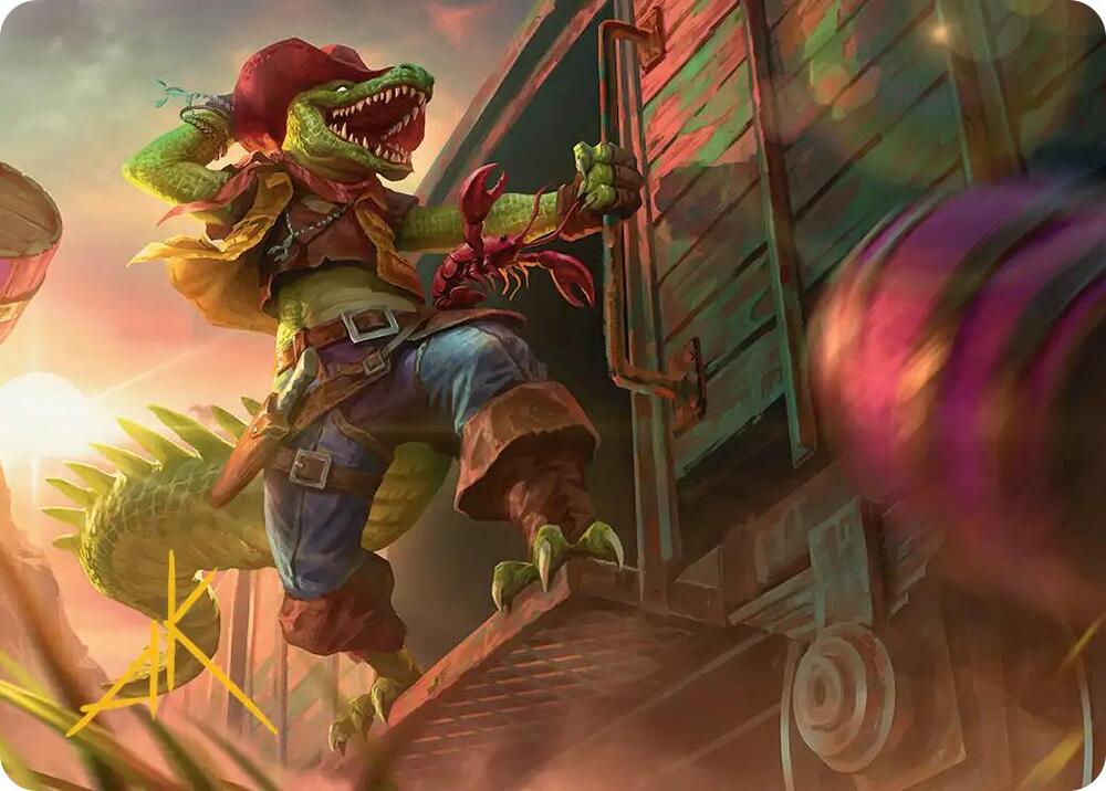 Leatherhead, Iron Gator Art Card (Gold-Stamped Signature) (43) [Teenage Mutant Ninja Turtles Art Series]