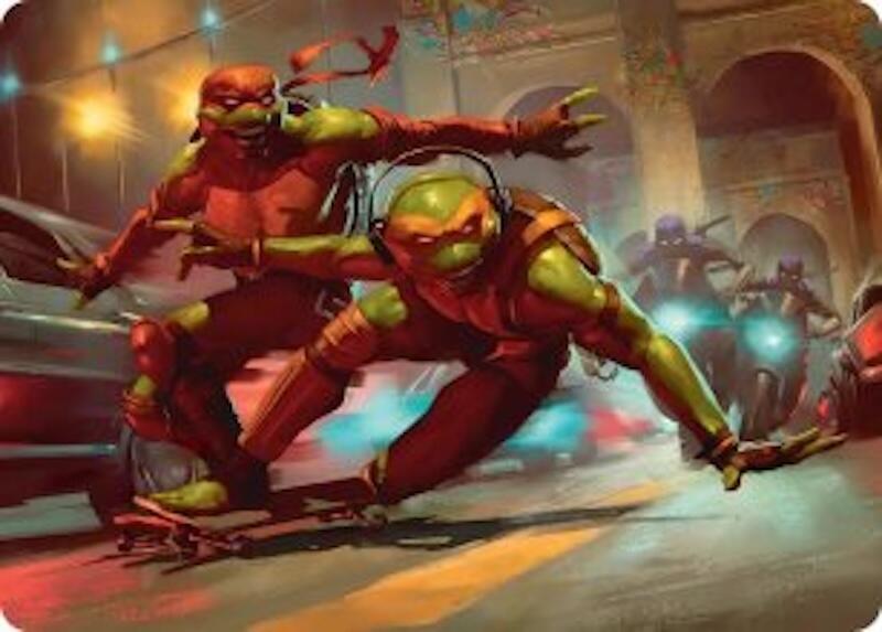 Raph & Mikey, Troublemakers Art Card (17) [Teenage Mutant Ninja Turtles Art Series]