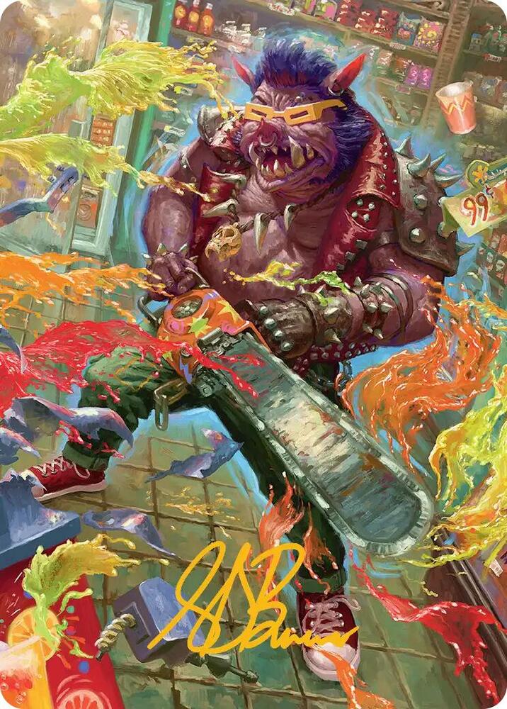 Bebop, Porcine Punk Art Card (Gold-Stamped Signature) (52) [Teenage Mutant Ninja Turtles Art Series]