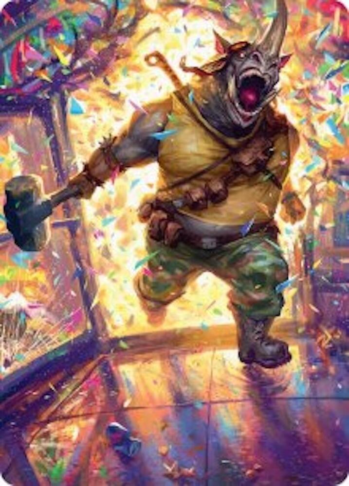 Rocksteady, Rowdy Rhino Art Card (54) [Teenage Mutant Ninja Turtles Art Series]