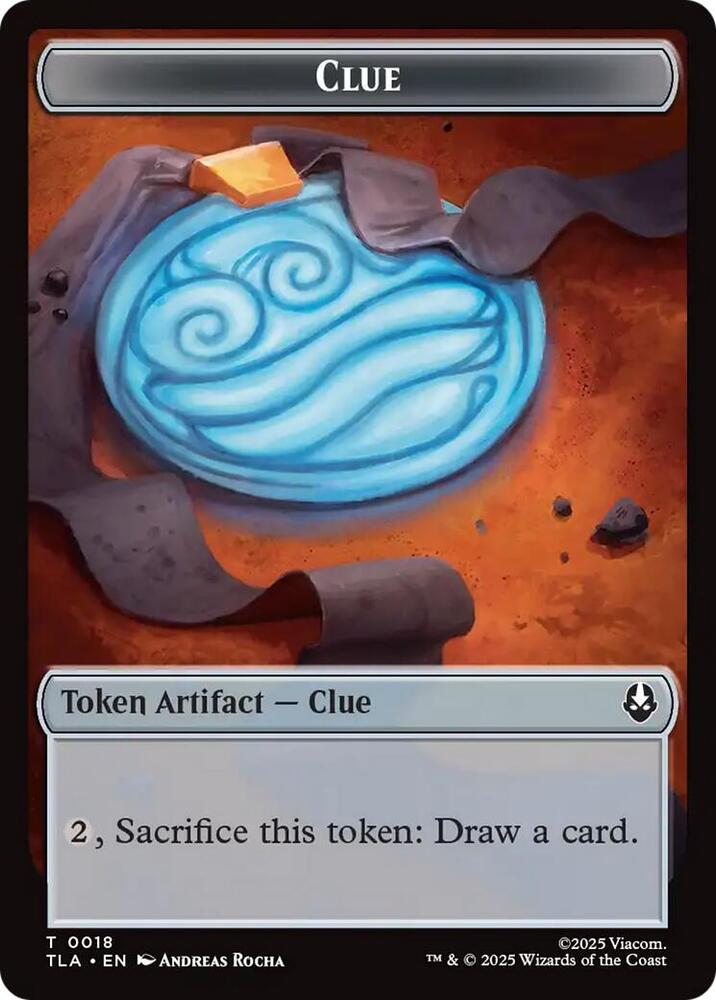 Clue (0018) // Food (0021) Double-Sided Tokens (18 // 21) [Avatar: The Last Airbender]