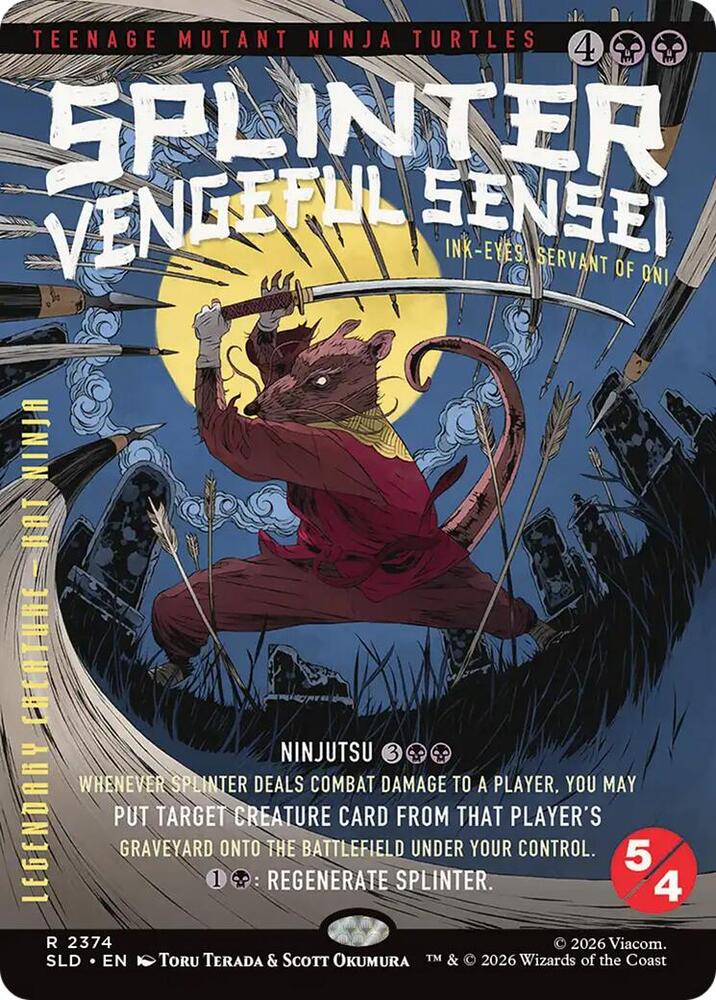 Splinter, Vengeful Sensei - Ink-Eyes, Servant of Oni (2374) [Secret Lair Drop]