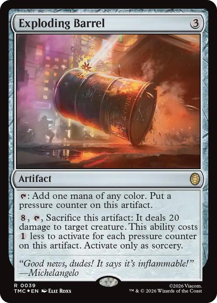 Exploding Barrel (Surge Foil) (39) [Teenage Mutant Ninja Turtles Commander]