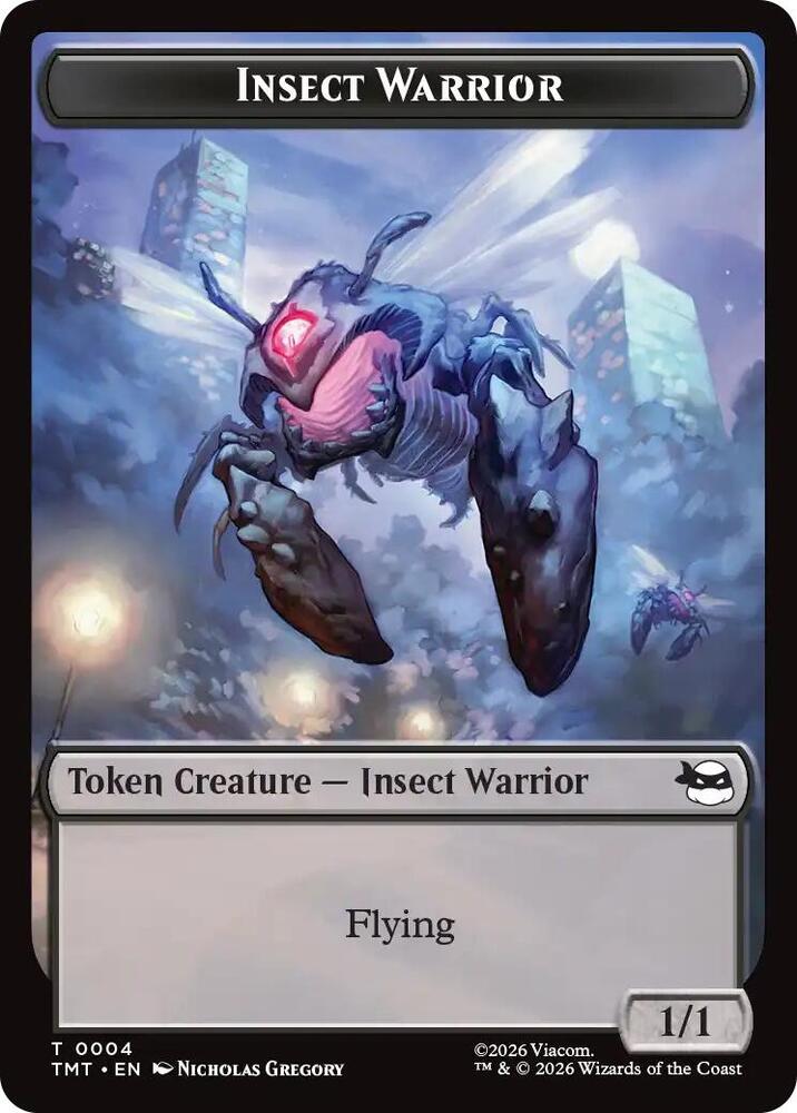 Insect Warrior // Food Double-Sided Token (4 // 8) [Teenage Mutant Ninja Turtles]