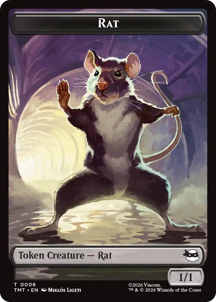 Rat // Copy Double-Sided Token (6 // 1) [Teenage Mutant Ninja Turtles]