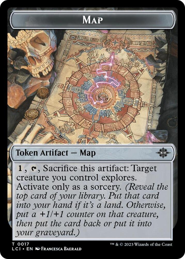 Treasure (0018) // Map Double-Sided Token (17 // 18) [The Lost Caverns of Ixalan]