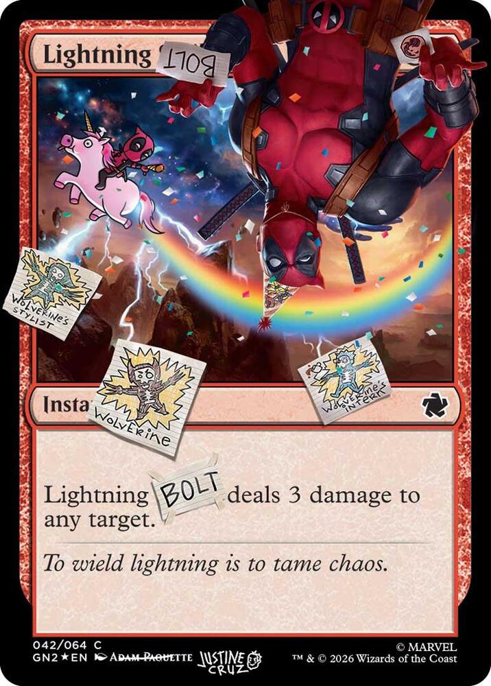 Lightning Bolt (042) (Pool Party Foil) [Secret Lair Drop]