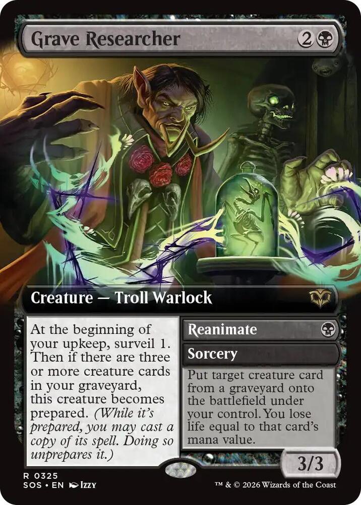 Grave Researcher (Extended Art) (325) [Secrets of Strixhaven]