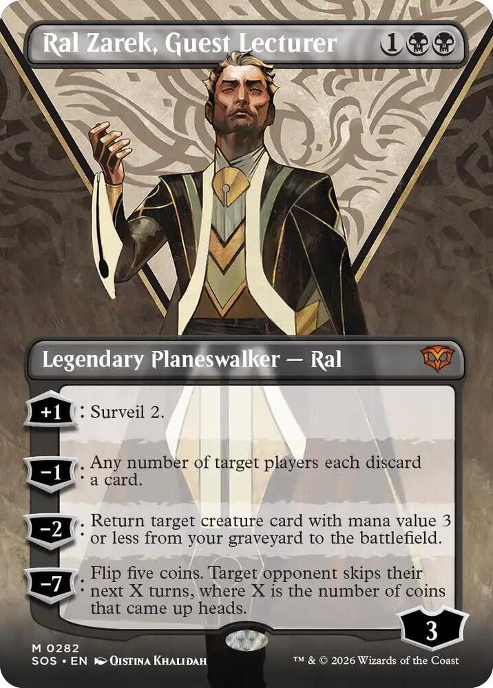 Ral Zarek, Guest Lecturer (Borderless) (282) [Secrets of Strixhaven]