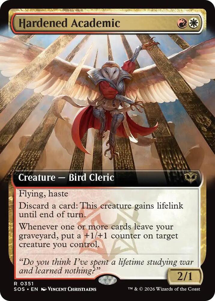 Hardened Academic (Extended Art) (351) [Secrets of Strixhaven]
