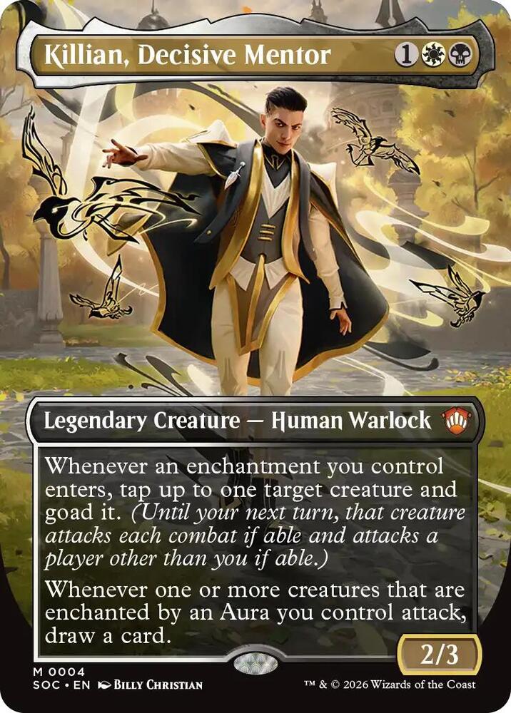 Killian, Decisive Mentor (Borderless) (4) [Secrets of Strixhaven Commander]