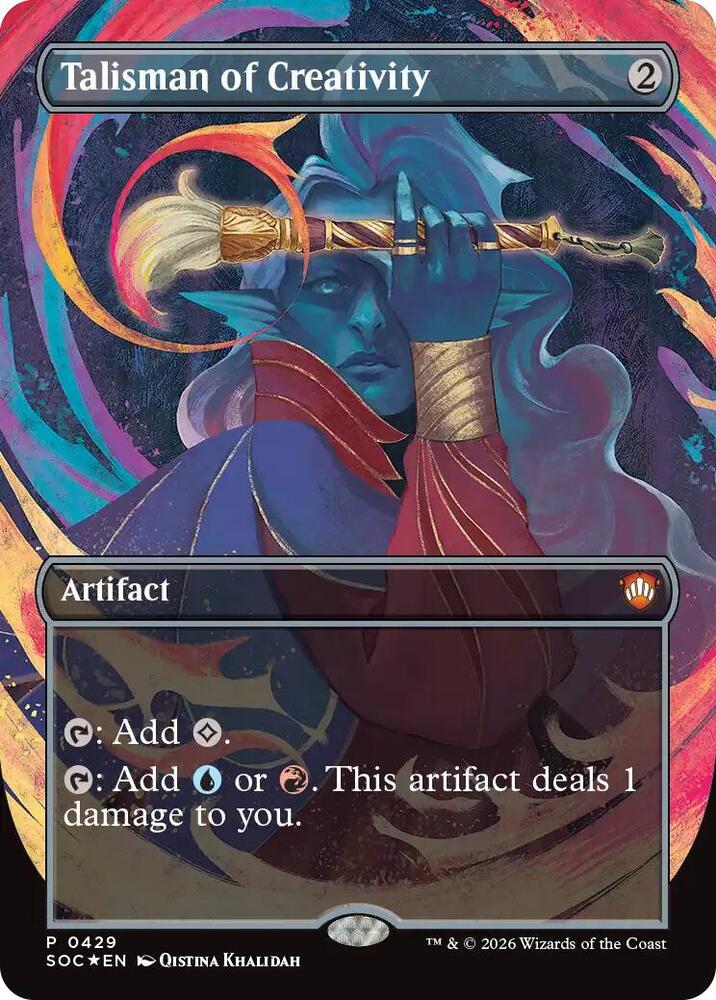 Talisman of Creativity (Borderless) (429) [Secrets of Strixhaven Commander]
