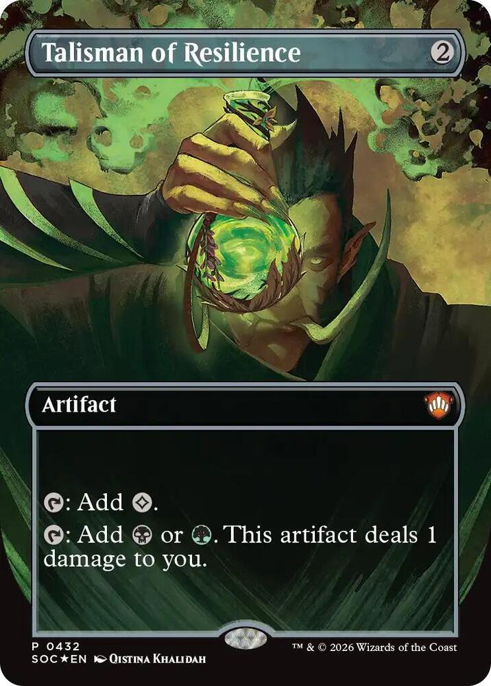 Talisman of Resilience (Borderless) (432) [Secrets of Strixhaven Commander]