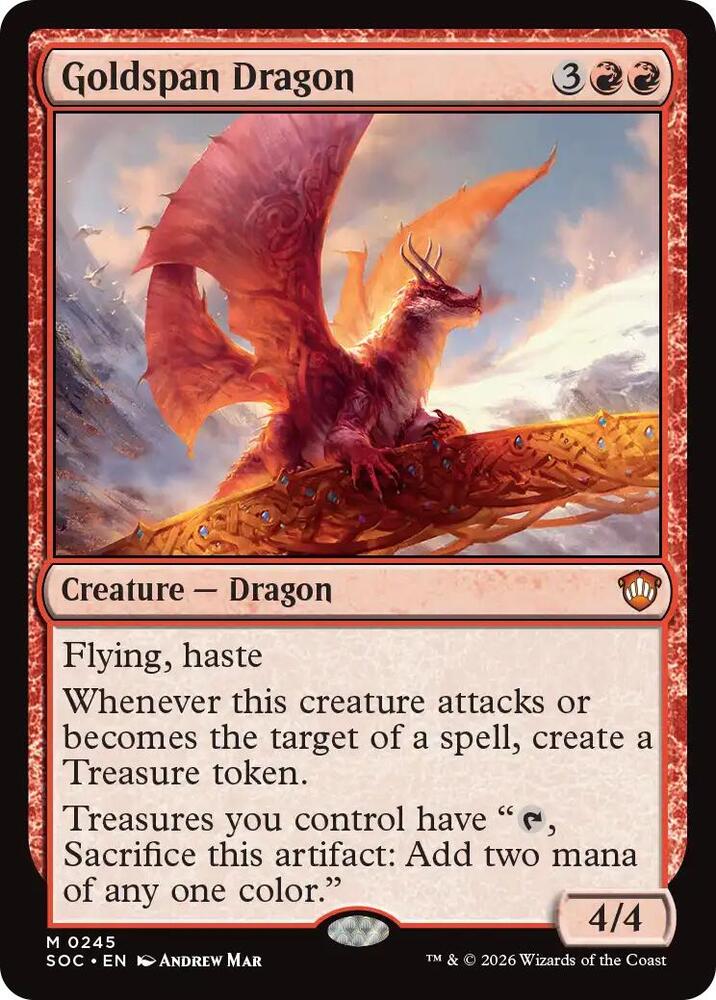 Goldspan Dragon (245) [Secrets of Strixhaven Commander]