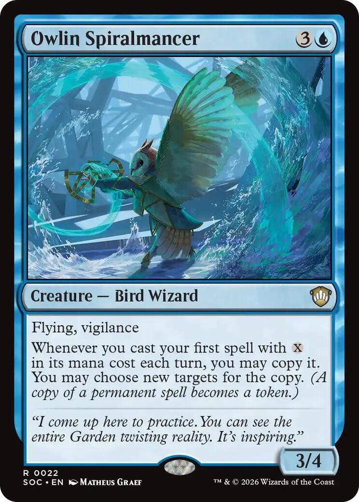 Owlin Spiralmancer (22) [Secrets of Strixhaven Commander]