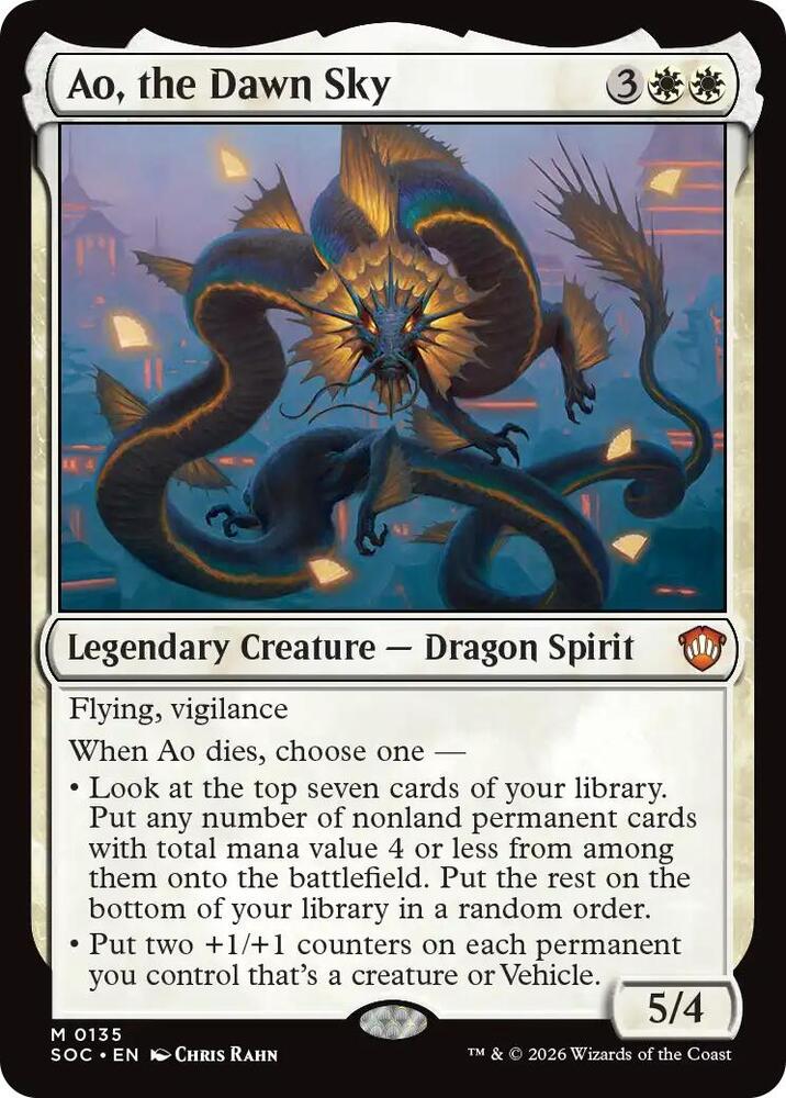 Ao, the Dawn Sky (135) [Secrets of Strixhaven Commander]