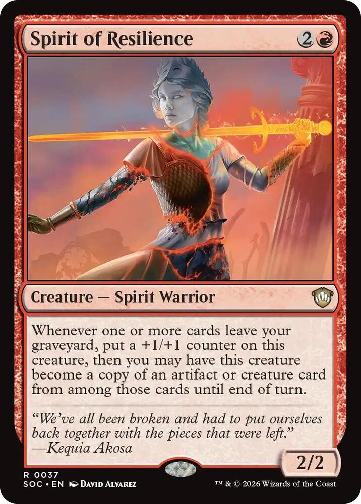 Spirit of Resilience (37) [Secrets of Strixhaven Commander]