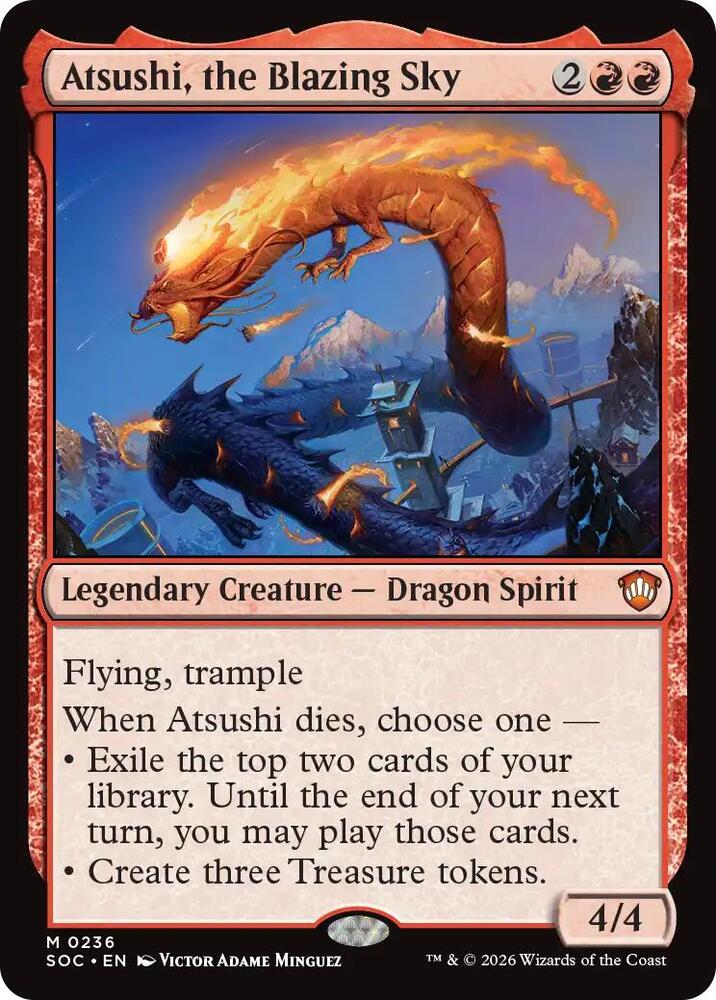 Atsushi, the Blazing Sky (236) [Secrets of Strixhaven Commander]