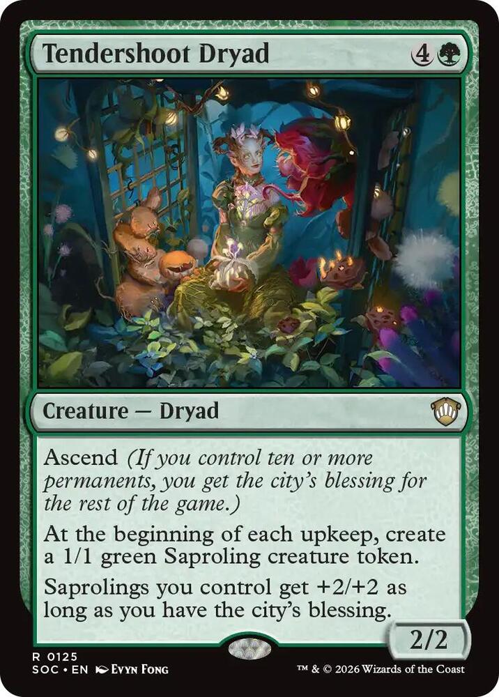 Tendershoot Dryad (125) [Secrets of Strixhaven Commander]
