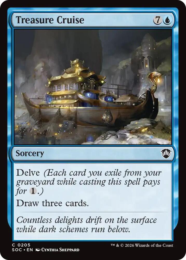 Treasure Cruise (205) [Secrets of Strixhaven Commander]