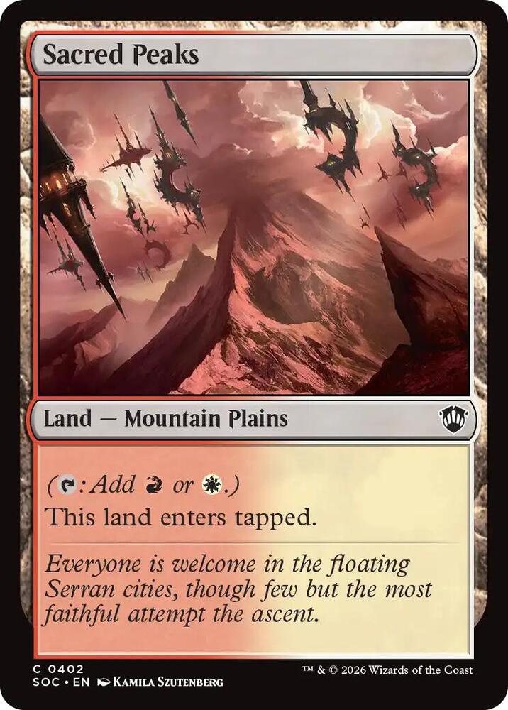 Sacred Peaks (402) [Secrets of Strixhaven Commander]