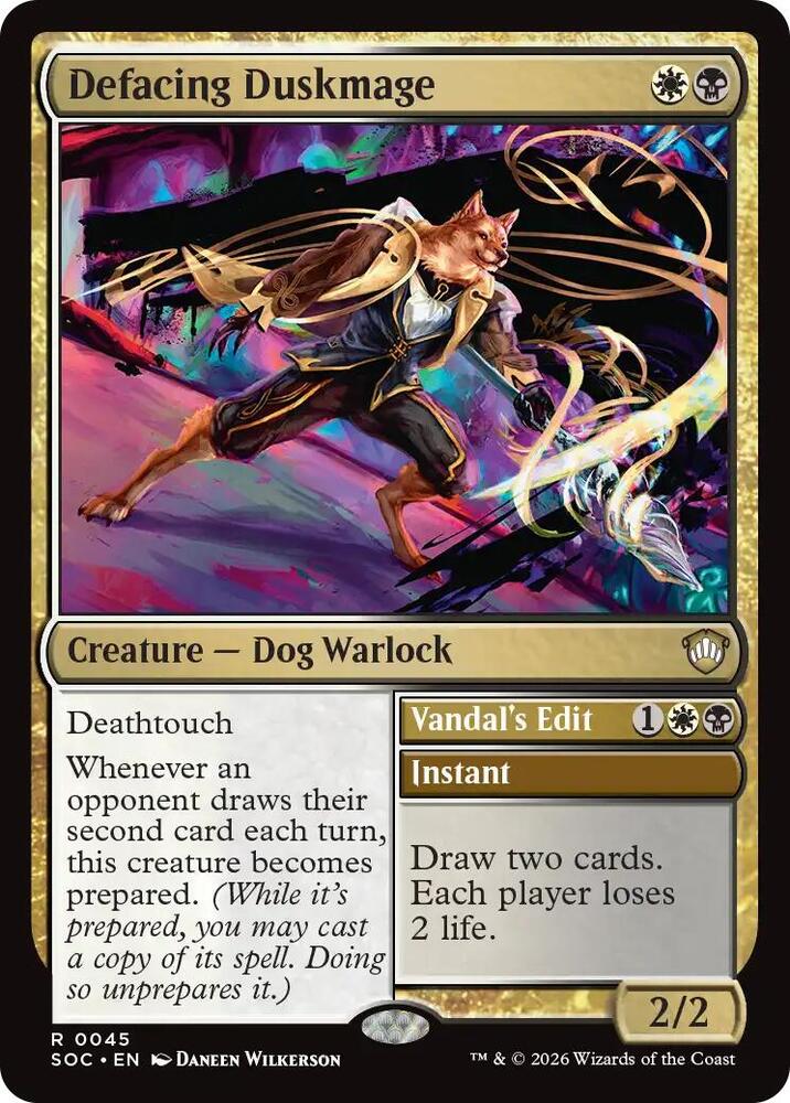 Defacing Duskmage (45) [Secrets of Strixhaven Commander]