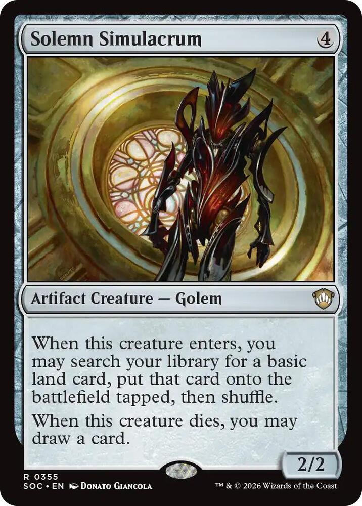 Solemn Simulacrum (355) [Secrets of Strixhaven Commander]