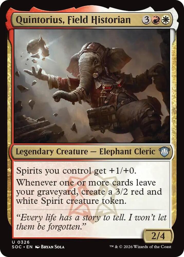 Quintorius, Field Historian (326) [Secrets of Strixhaven Commander]
