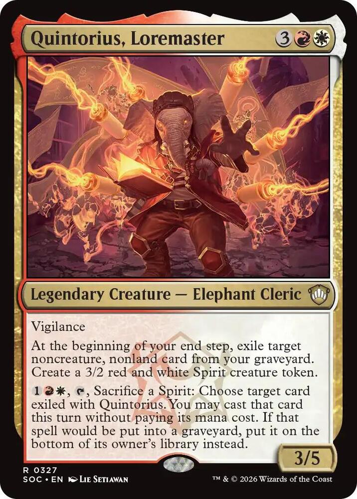 Quintorius, Loremaster (327) [Secrets of Strixhaven Commander]