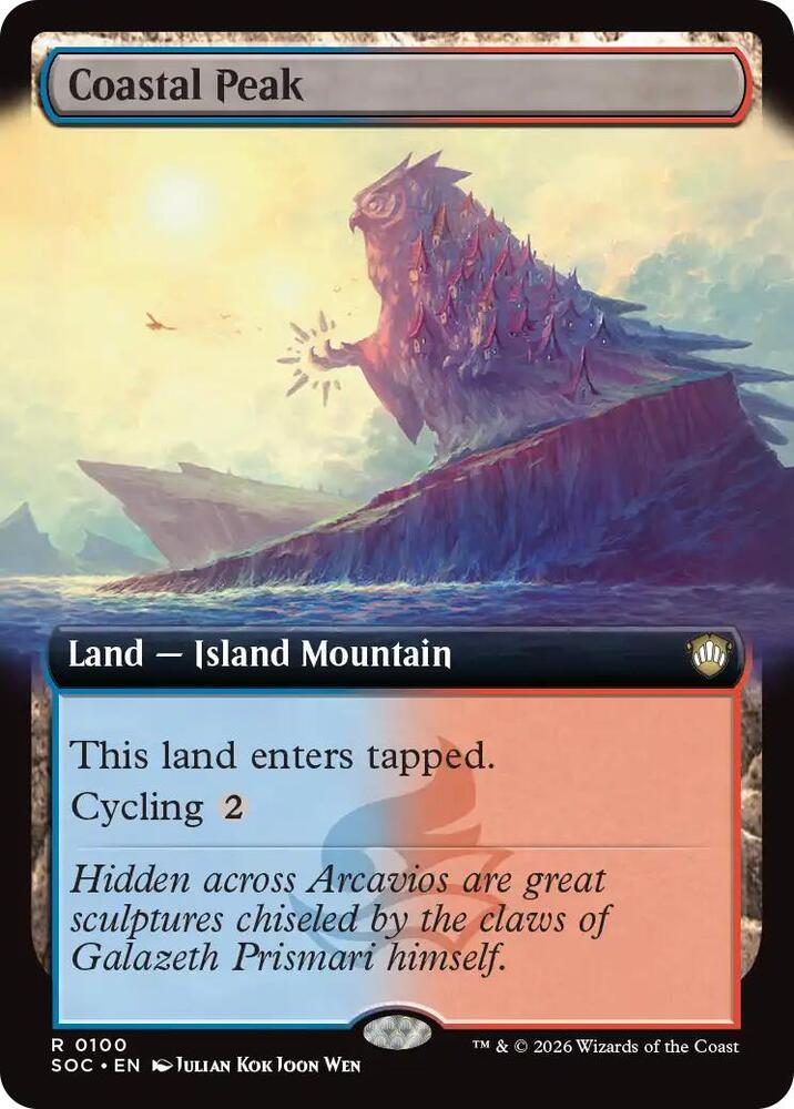 Coastal Peak (Extended Art) (100) [Secrets of Strixhaven Commander]