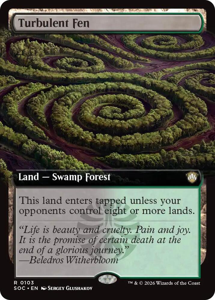 Turbulent Fen (Extended Art) (103) [Secrets of Strixhaven Commander]
