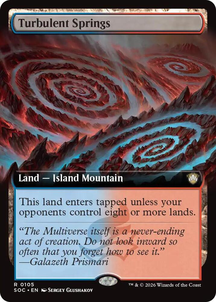 Turbulent Springs (Extended Art) (105) [Secrets of Strixhaven Commander]