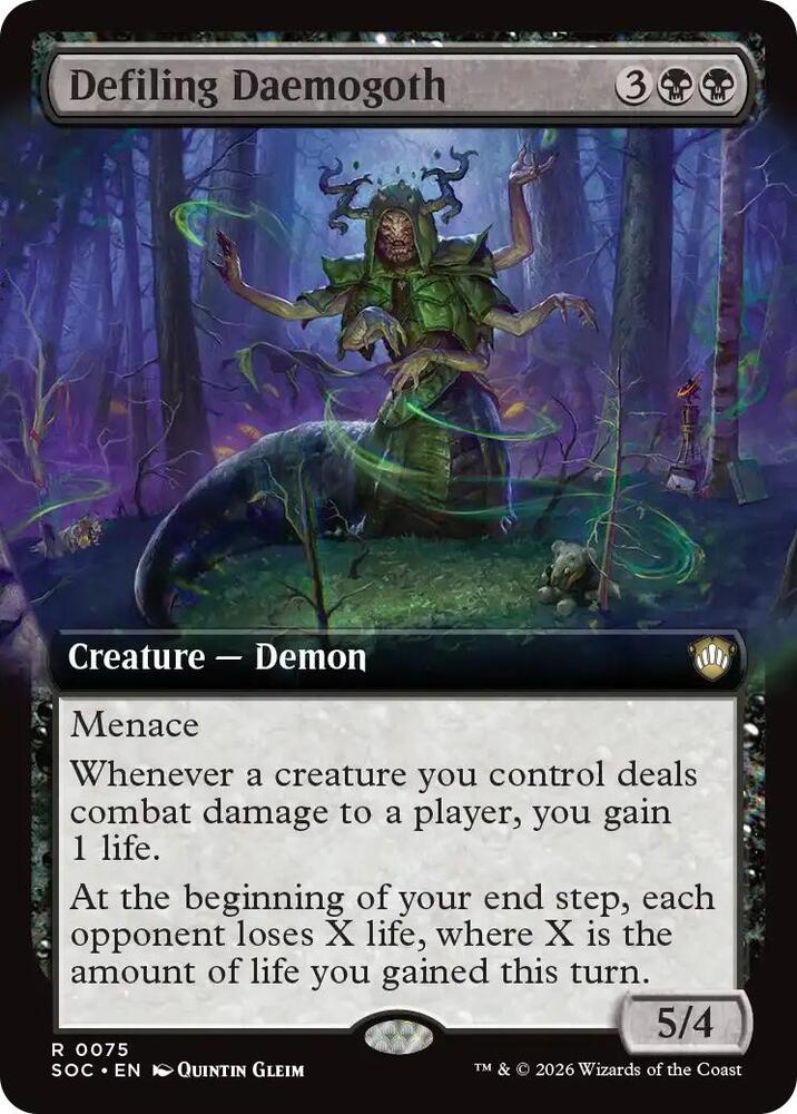 Defiling Daemogoth (Extended Art) (75) [Secrets of Strixhaven Commander]