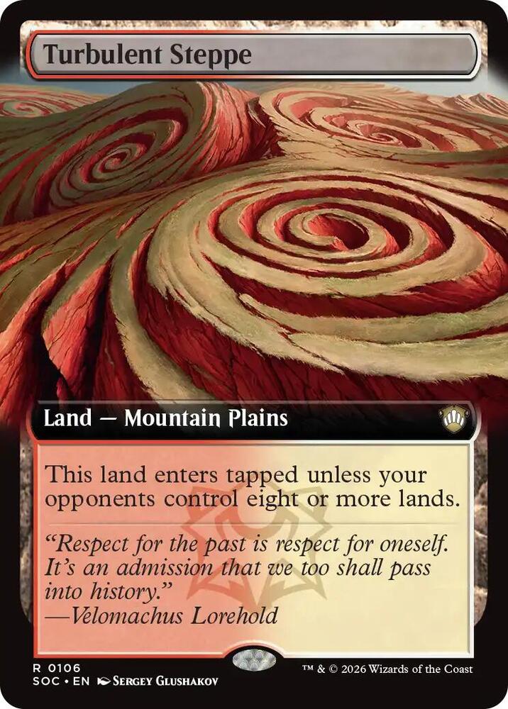 Turbulent Steppe (Extended Art) (106) [Secrets of Strixhaven Commander]