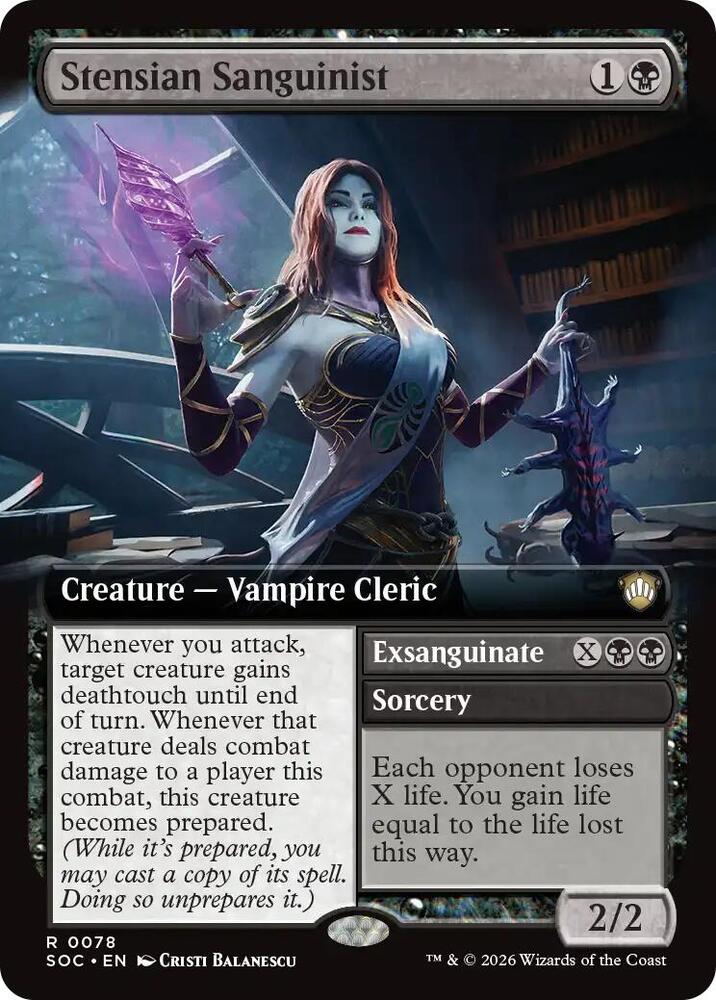 Stensian Sanguinist (Extended Art) (78) [Secrets of Strixhaven Commander]