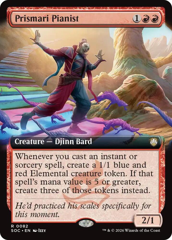 Prismari Pianist (Extended Art) (82) [Secrets of Strixhaven Commander]