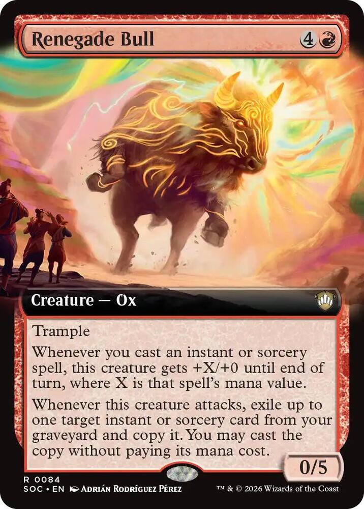 Renegade Bull (Extended Art) (84) [Secrets of Strixhaven Commander]