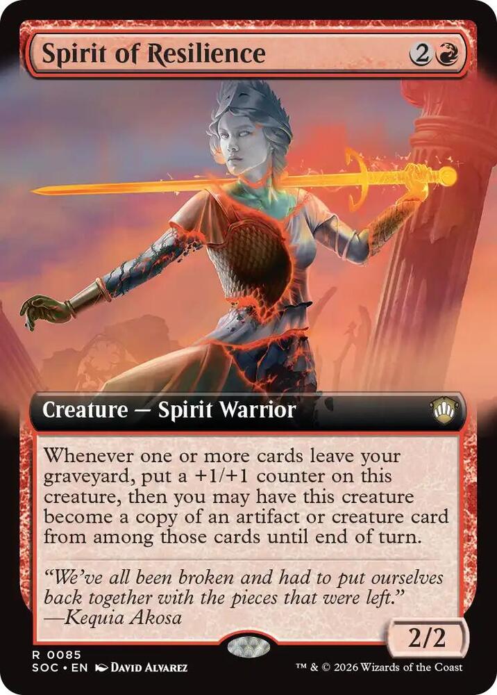 Spirit of Resilience (Extended Art) (85) [Secrets of Strixhaven Commander]