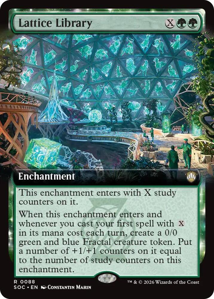 Lattice Library (Extended Art) (88) [Secrets of Strixhaven Commander]