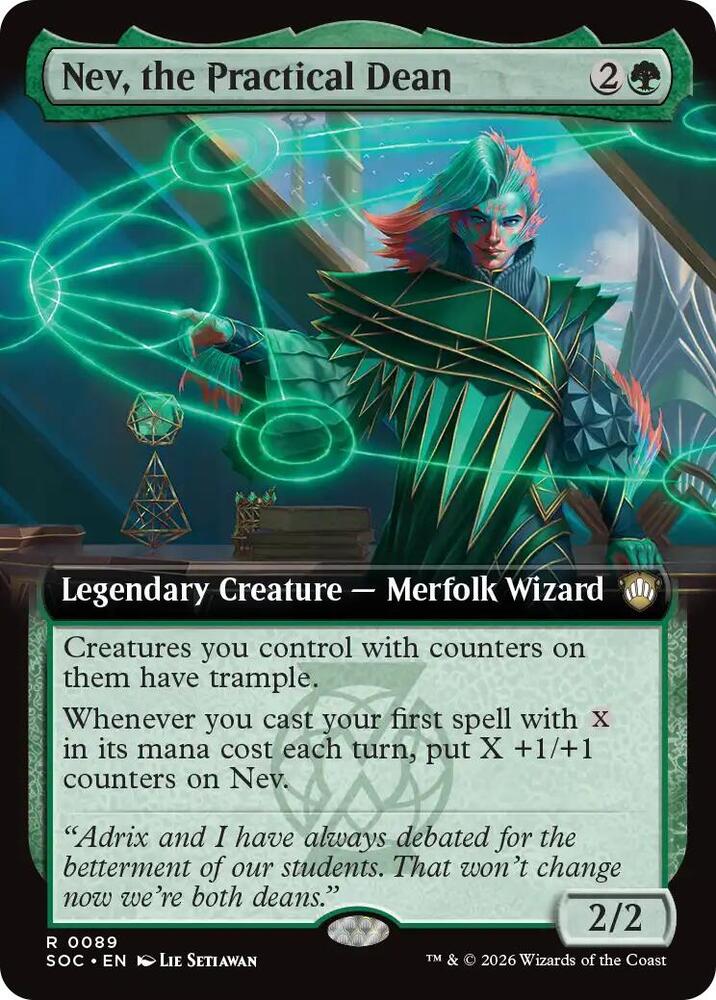 Nev, the Practical Dean (Extended Art) (89) [Secrets of Strixhaven Commander]