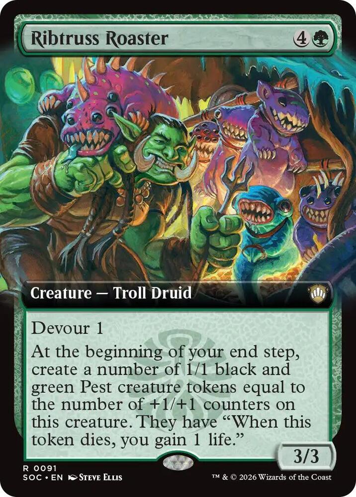 Ribtruss Roaster (Extended Art) (91) [Secrets of Strixhaven Commander]