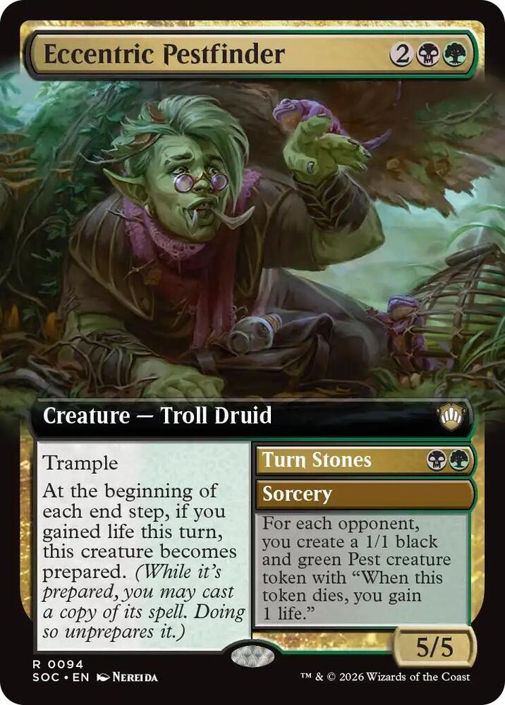 Eccentric Pestfinder (Extended Art) (94) [Secrets of Strixhaven Commander]