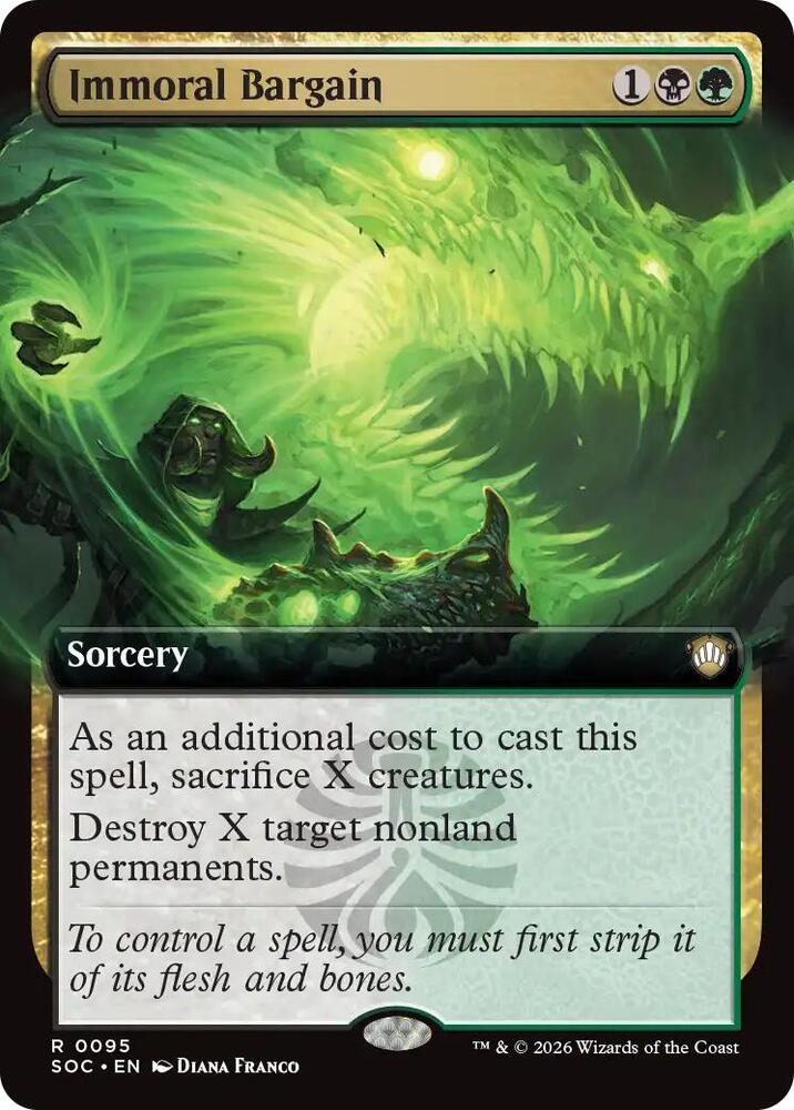 Immoral Bargain (Extended Art) (95) [Secrets of Strixhaven Commander]