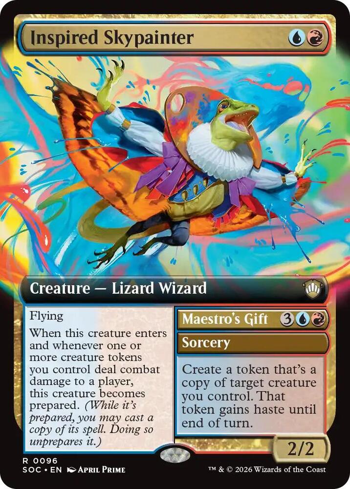 Inspired Skypainter (Extended Art) (96) [Secrets of Strixhaven Commander]