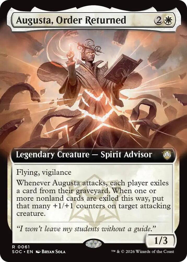 Augusta, Order Returned (Extended Art) (61) [Secrets of Strixhaven Commander]