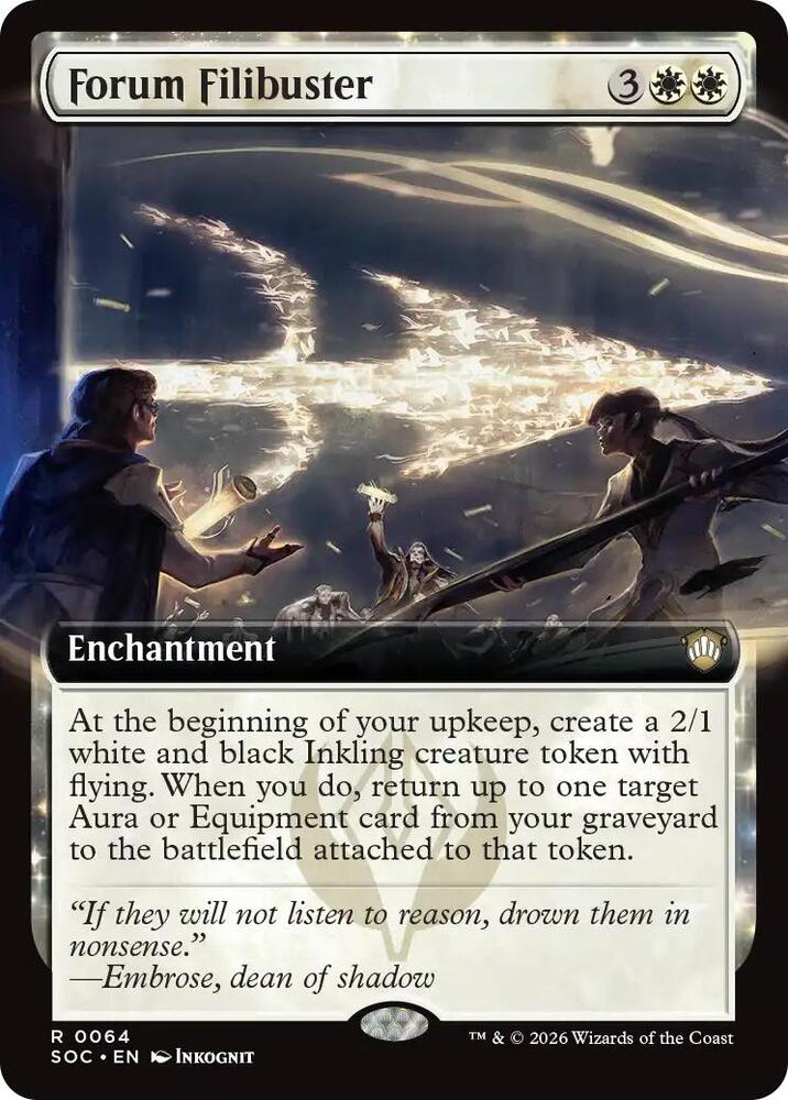 Forum Filibuster (Extended Art) (64) [Secrets of Strixhaven Commander]