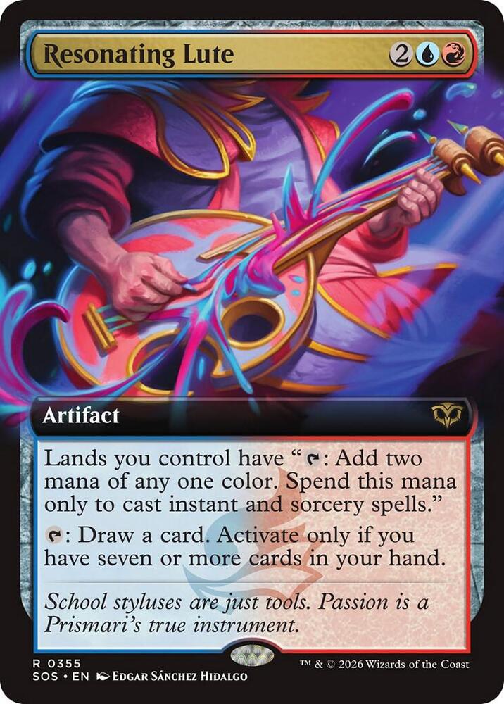 Resonating Lute (Extended Art) (355) [Secrets of Strixhaven]