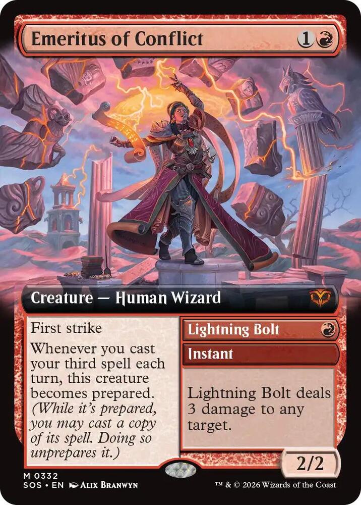 Emeritus of Conflict (Extended Art) (332) [Secrets of Strixhaven]