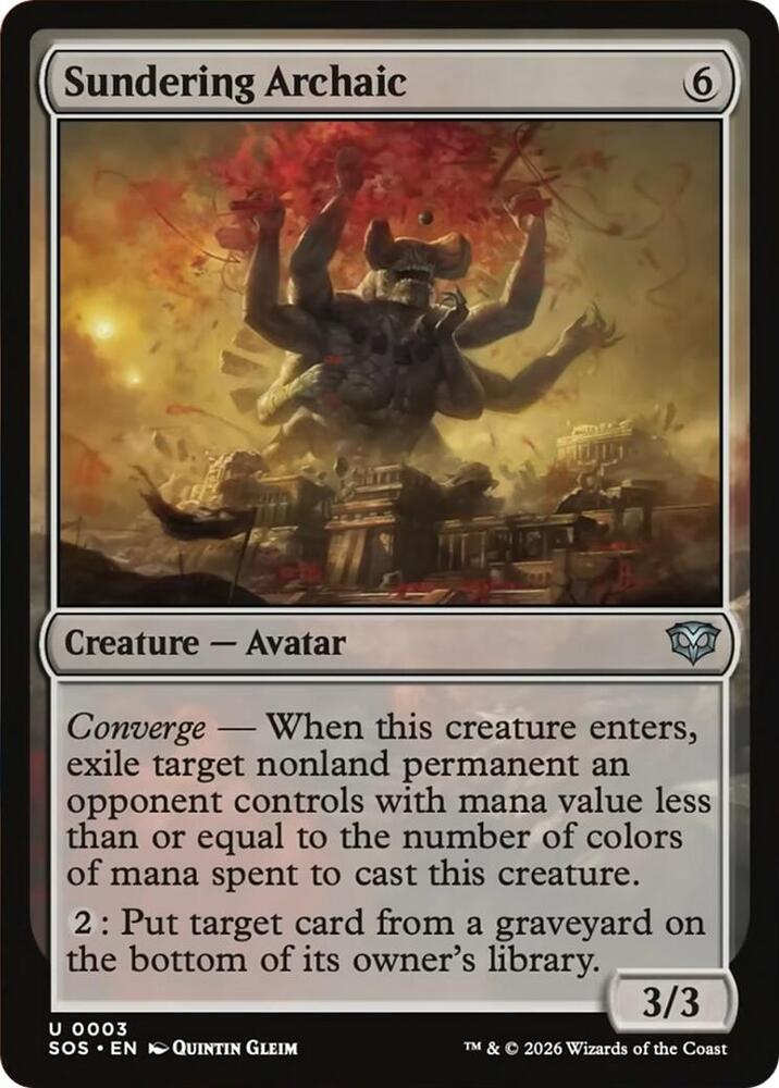 Sundering Archaic (3) [Secrets of Strixhaven]