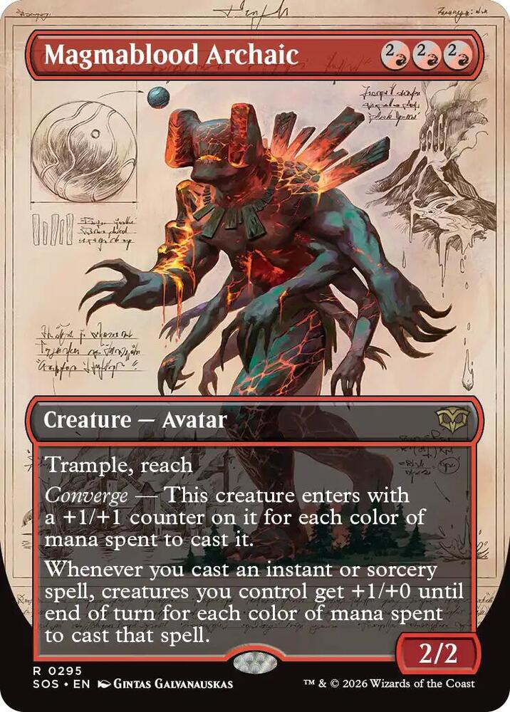 Magmablood Archaic (Borderless) (295) [Secrets of Strixhaven]